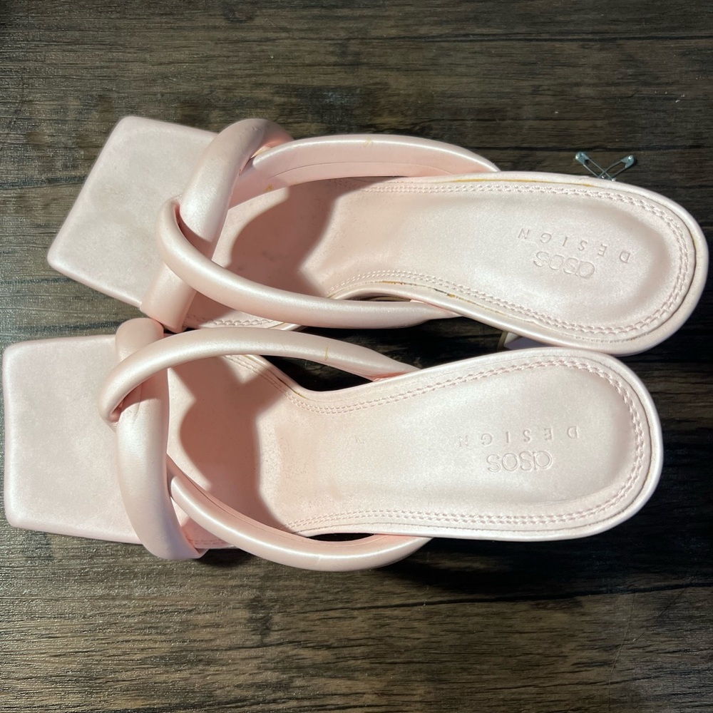 ASOS size 9 pink square heels